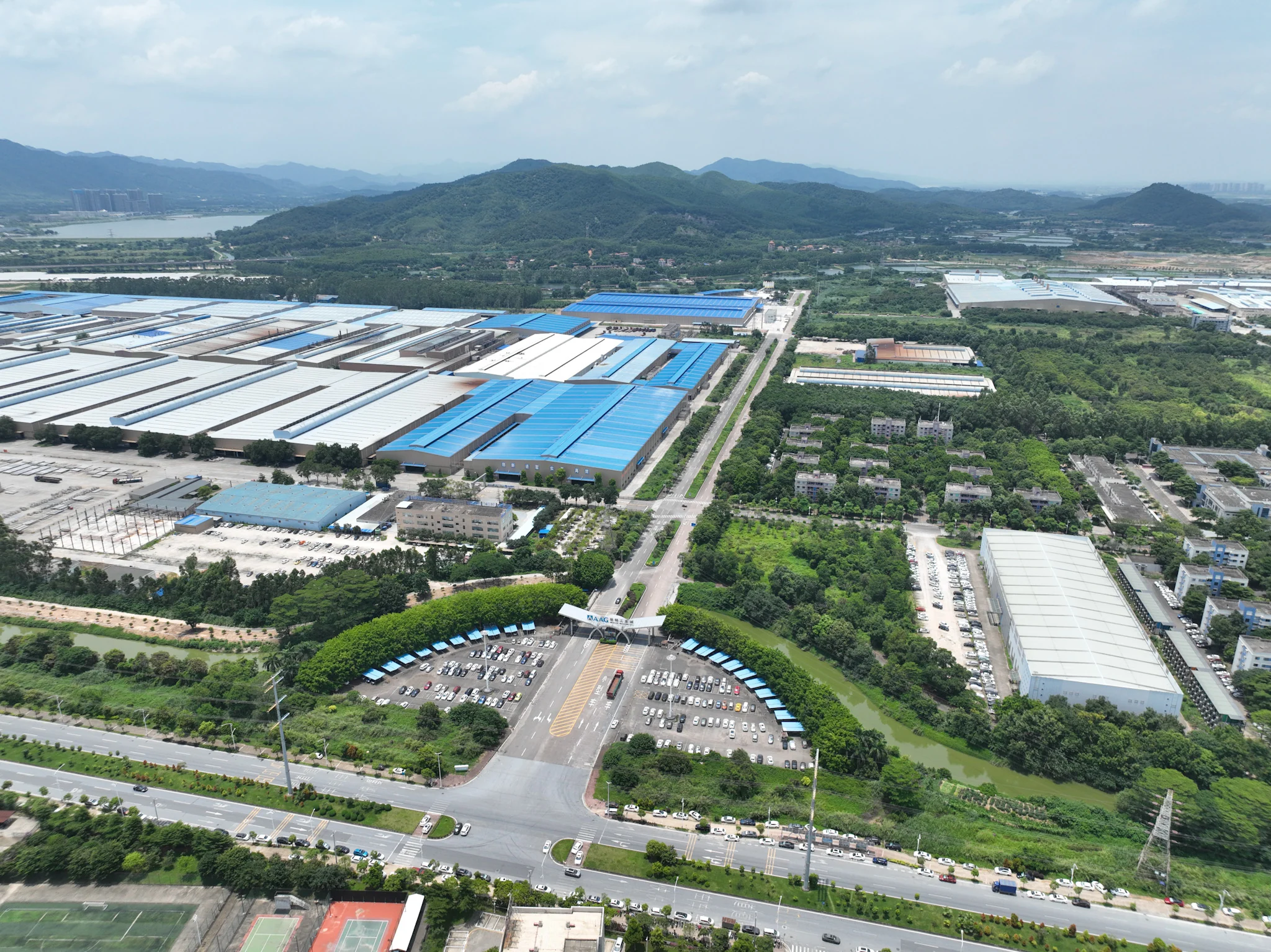 Panoramic view of AAG industrial campus