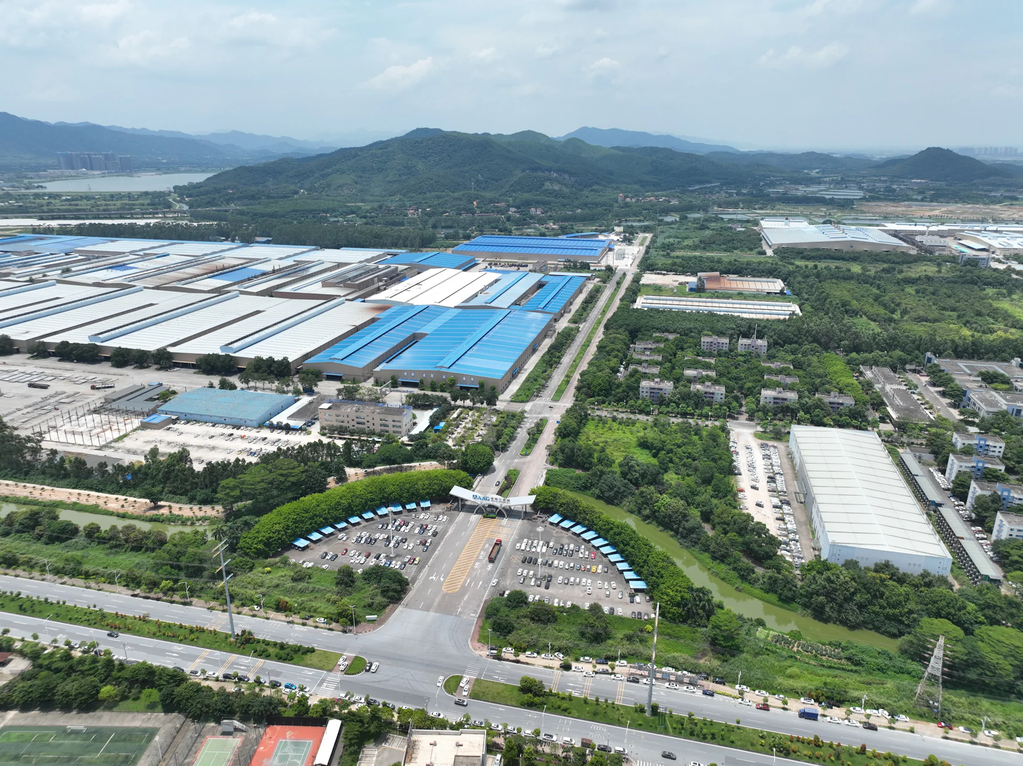 AAG industrial campus aerial view